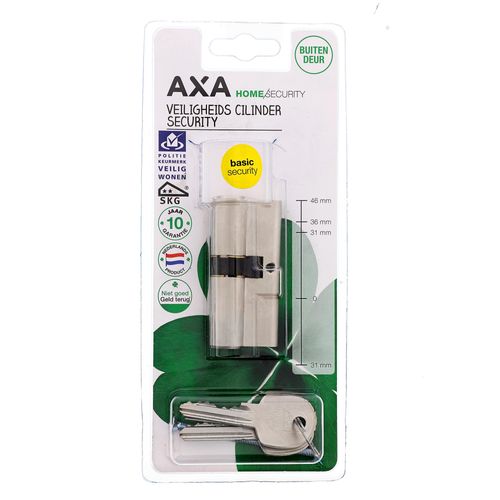 Axa Veiligheidscilinder Verlengd 31-36mm