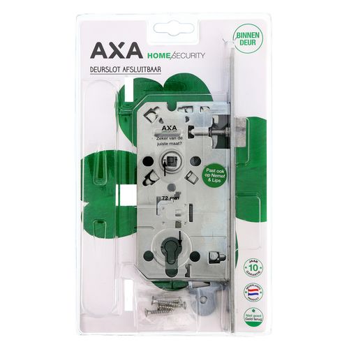 Axa Dag-nachtslot + Cilinder + Voorplaat Gegalvaniseer 72mm