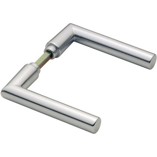 Hoppe deurklinkken aluminium L-rond haaks 1400 f1